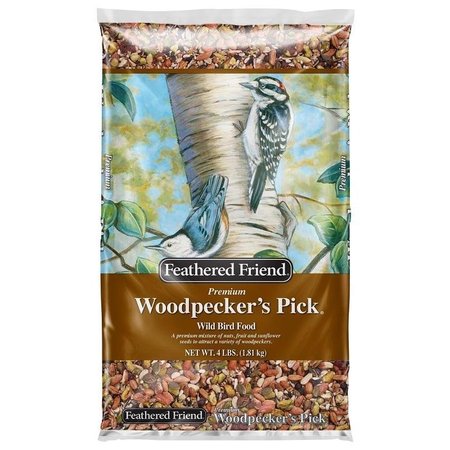 FEATHERED FRIEND WOODPECKER's Pick Series Wild Bird Food, Premium, 4 lb Bag 14178